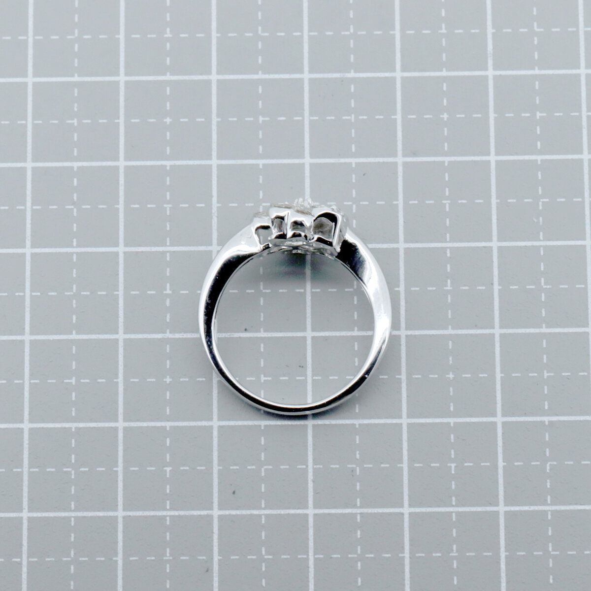 笠原真寿美 ダイヤモンド リング 指輪 12号 フラワーモチーフ K18WG(18  