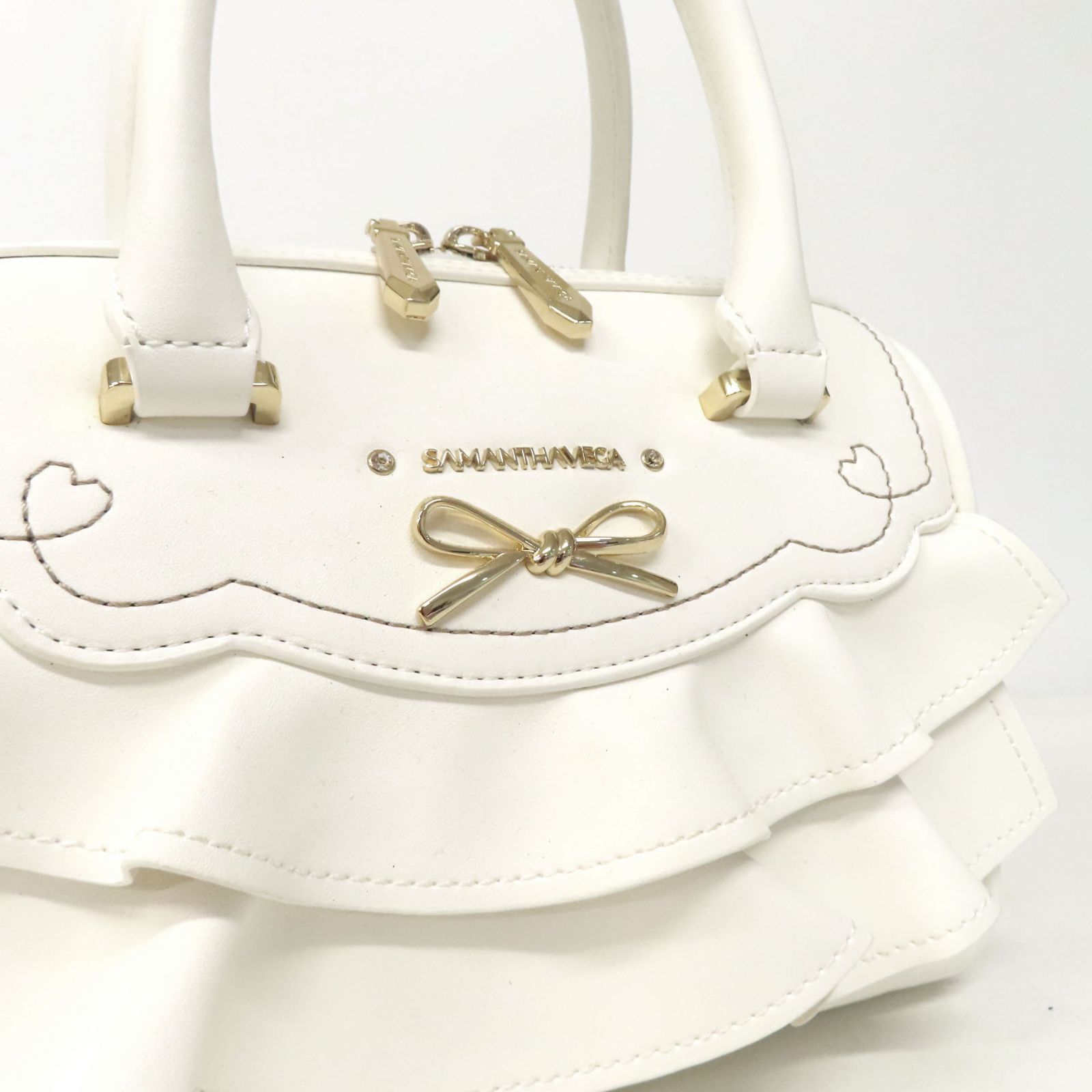 【未使用品】RODO ラタン2WAYバッグ　白 OF25093 新品同様 極美品 Samantha Vega サマンサベガ 2WAY