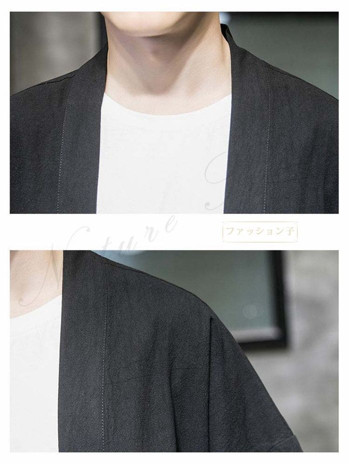 リネン セットアップ メンズ 夏 半袖 2点セット 綿麻 トップス カーディガン おしゃれ ジャージ スウェット 薄手 接触冷感 サルエルパンツ シャツ ハーフ パンツ 通気 部屋着 カジュアル上下セット 着物 ジョガーパンツ gjdz PVZ 6848