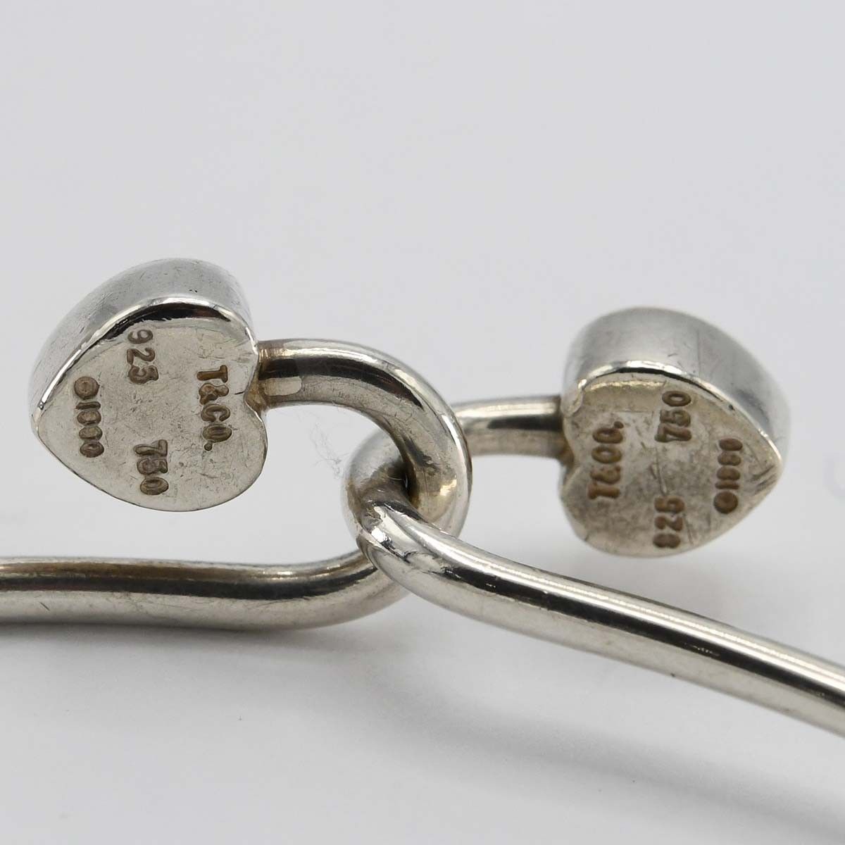 TIFFANY&Co. ティファニー バングル ダブルハート 925 750 コンビ 約