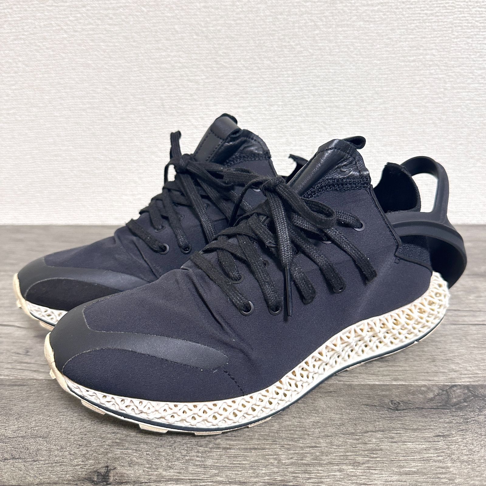 ヨシヨシオ Y-3 ランナー4D EXO HQ5972 スニーカー 24cm 黒 adidas ヨウジヤマモト