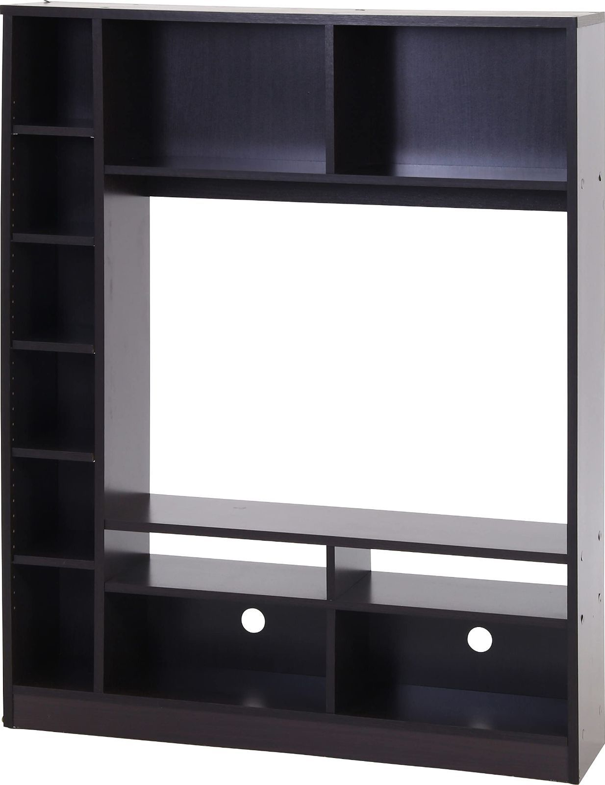 新着商品 不二貿易 テレビ台 テレビボード 32型推奨 幅120×奥行28.5×高さ150cm ブラウン 壁面収納 ラック 棚レイアウト自由 組立商品 98826
