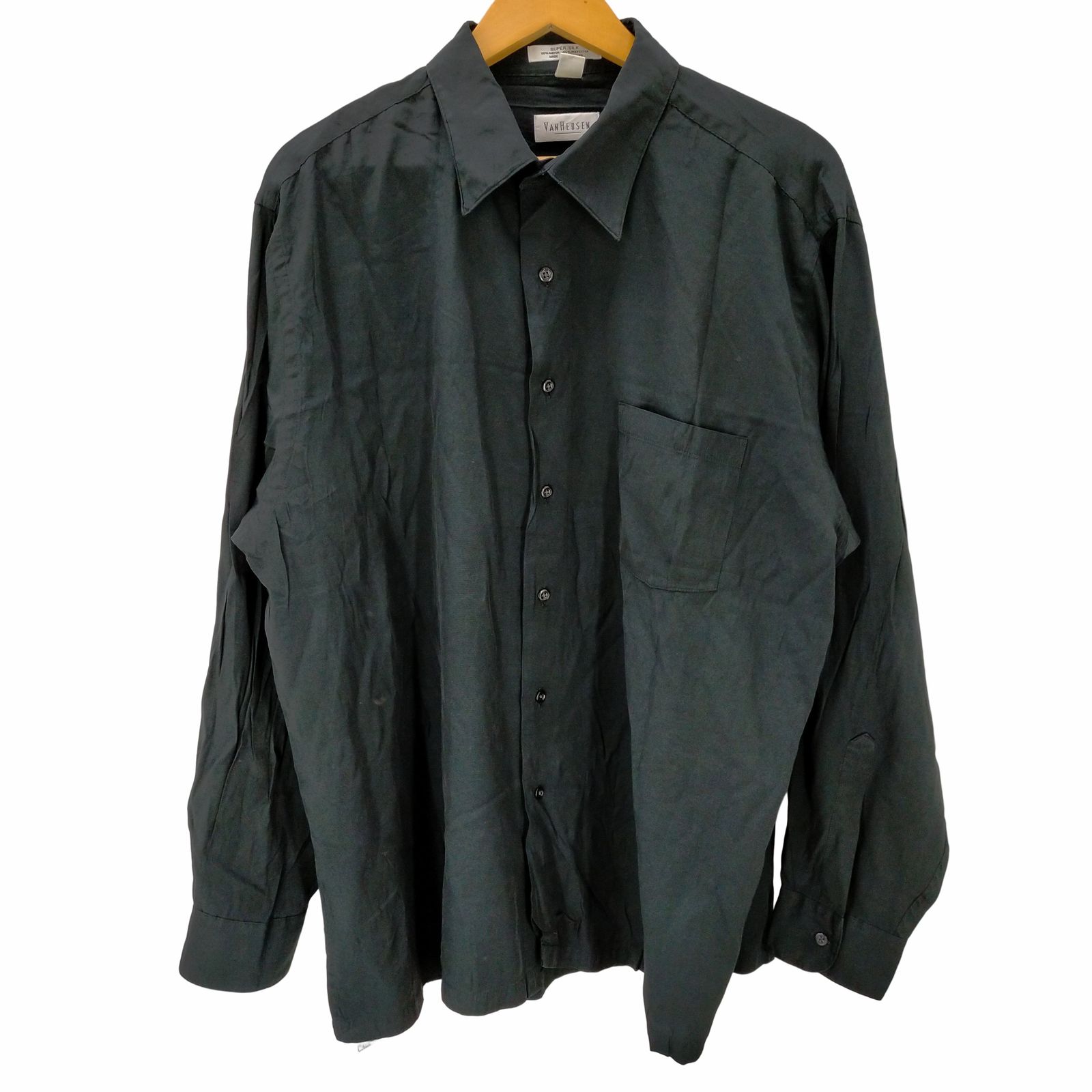 ヴァンヒューゼン VANHEUSEN 90S SUPER SILK ビッグサイズ 長袖 シャツ 
