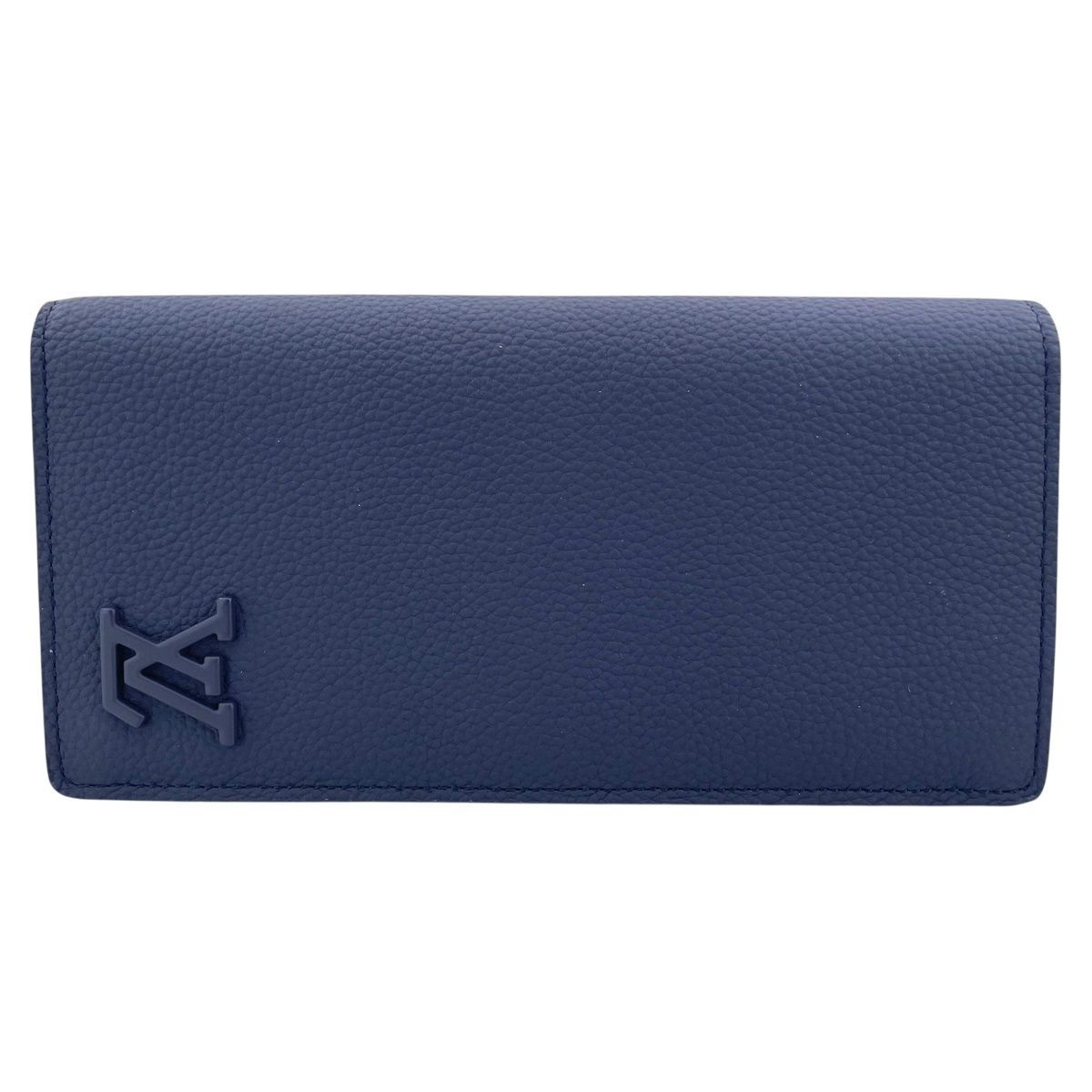 LOUIS VUITTON ルイ ヴィトン ポルトフォイユ ブラザ M81810 アエログラム･レザー ネイビー メンズ 長財布 25014990 RD