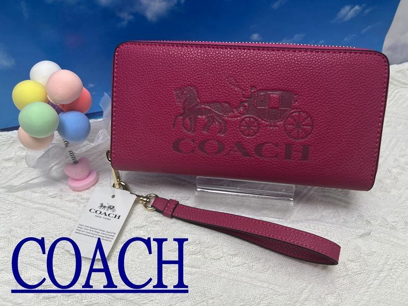 コーチ COACH 財布 長財布 ホース アンド キャリッジ エンボスド レザー ロング ジップ アラウンド ウォレット  バレタインディー プレゼント   長財布 レディース 新品未使用 ブランド ブランド   C3548  B330 14