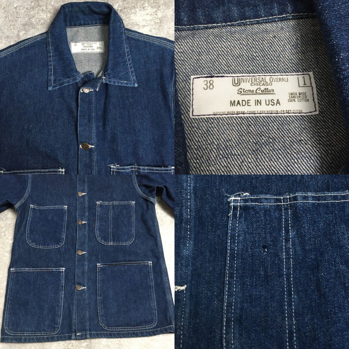 UNIVERSAL OVERALL デニムカバーオール サイズ38 中古・古着通販】UNIVERSAL OVERALL (ユニバーサル