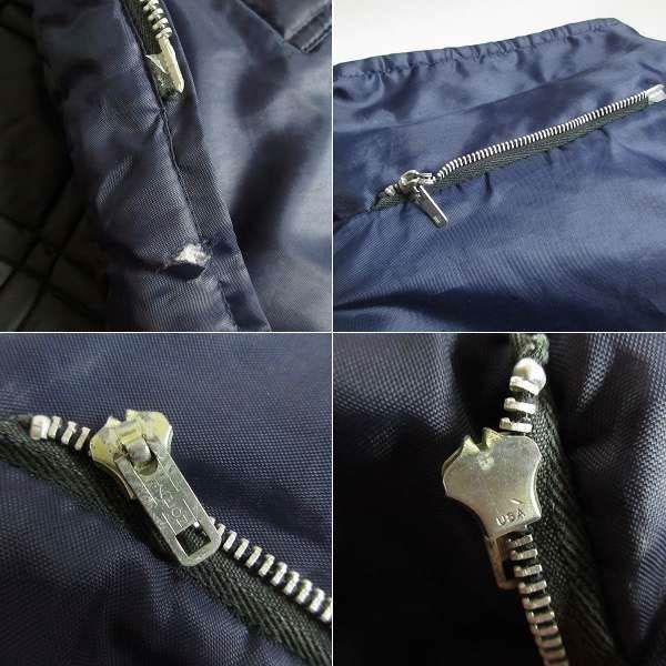 高得点の 70s Unitog ワッペン付き 内キルティング ジャケット 紺系 L-L ネイビー アメリカ製 ビンテージ D148-18-0007ZVW ハイブランドこそ本店で。