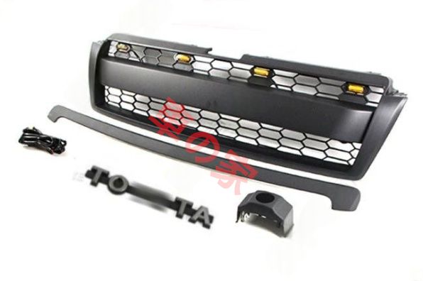 TOYOTAロゴ付き 2009－2013年 トヨタ ランドクルーザープラド 150系 前期 LED付き フロントグリル フロントガーニッシュ FFCRYSTALESIA_COM