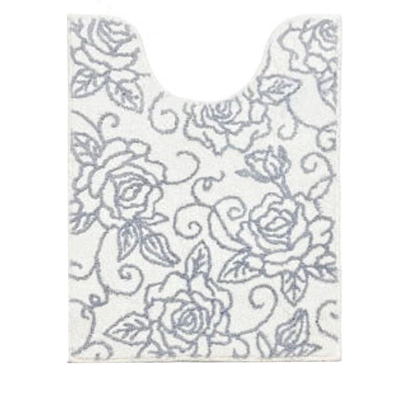 【限定SALE，新品】 センコー(Senko) クリアローズ トイレマット 約80×60cm ホワイト 87842 ファッション雑貨