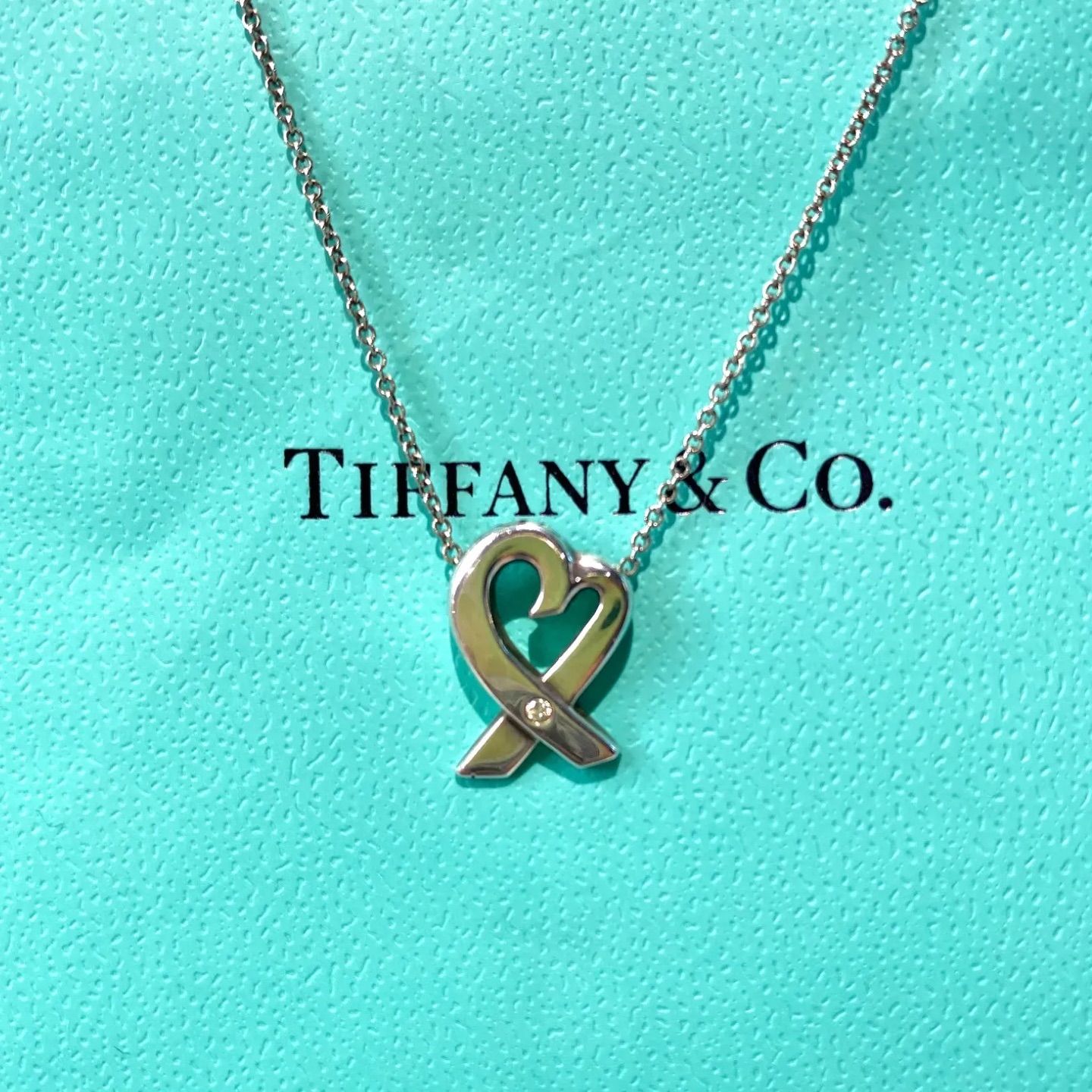 ティファニー TIFFANY&Co. ラビングハート1Pダイヤ ネックレス SV www