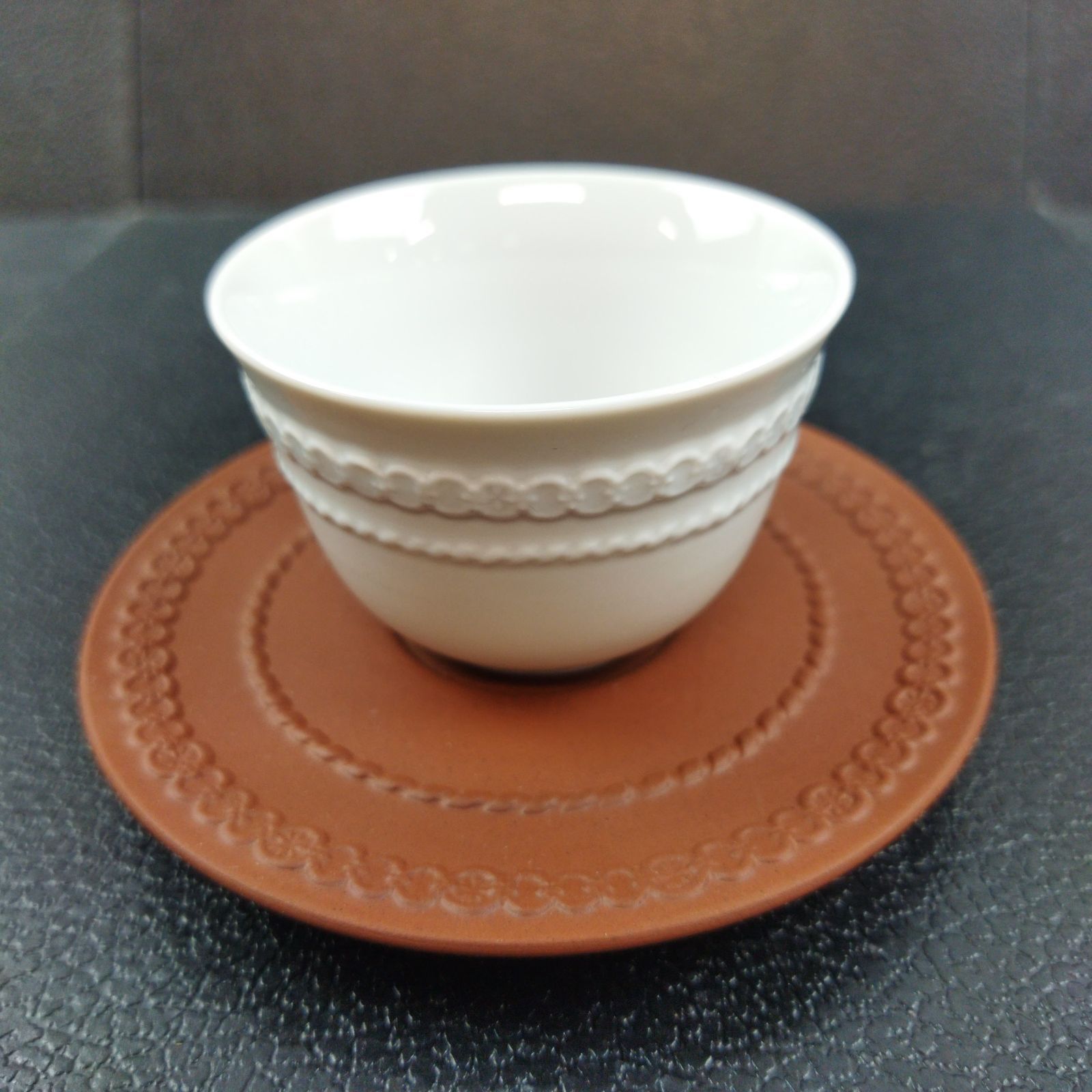 マイセン Meissen 茶器 5客セット 白磁レリーフ 煎茶セット 湯のみ