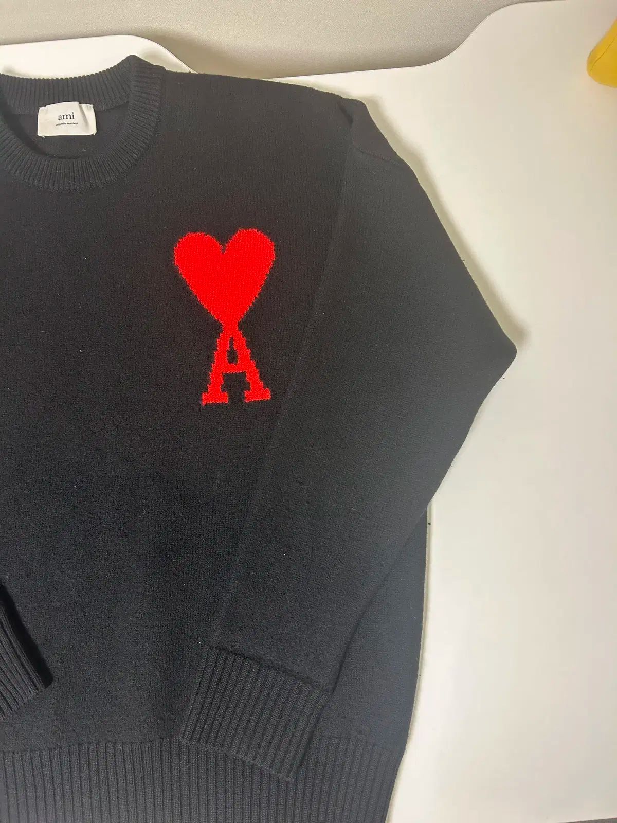 アミ インタルシア ブラック ニット L