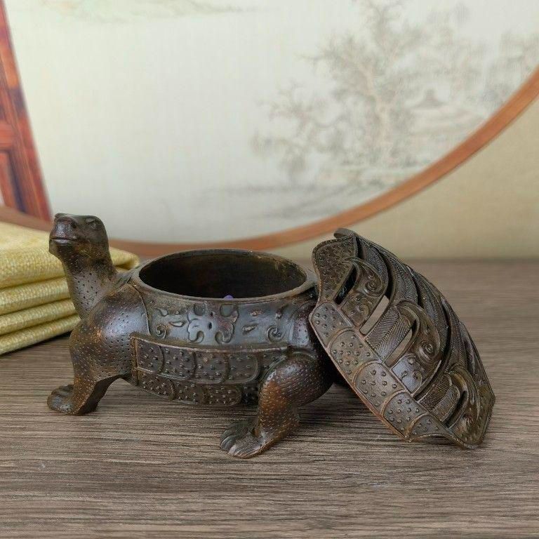 銅細工 長寿亀 竜亀 茶玩 蓋置 文鎮 装飾品 工芸品 美術品 置物 銅細工 長寿亀 竜亀 茶玩 蓋置 文鎮 装飾品 工芸品 美術