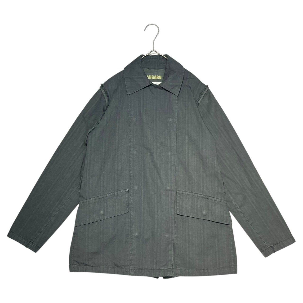 Maison Martin Margiela(メゾン マルタンマルジェラ) 04SS Inside-out double-snap button  work jacket インサイド アウト ダブル スナップ ボタン ワーク ジャケット グレー 本人期 ここのえ - メルカリ