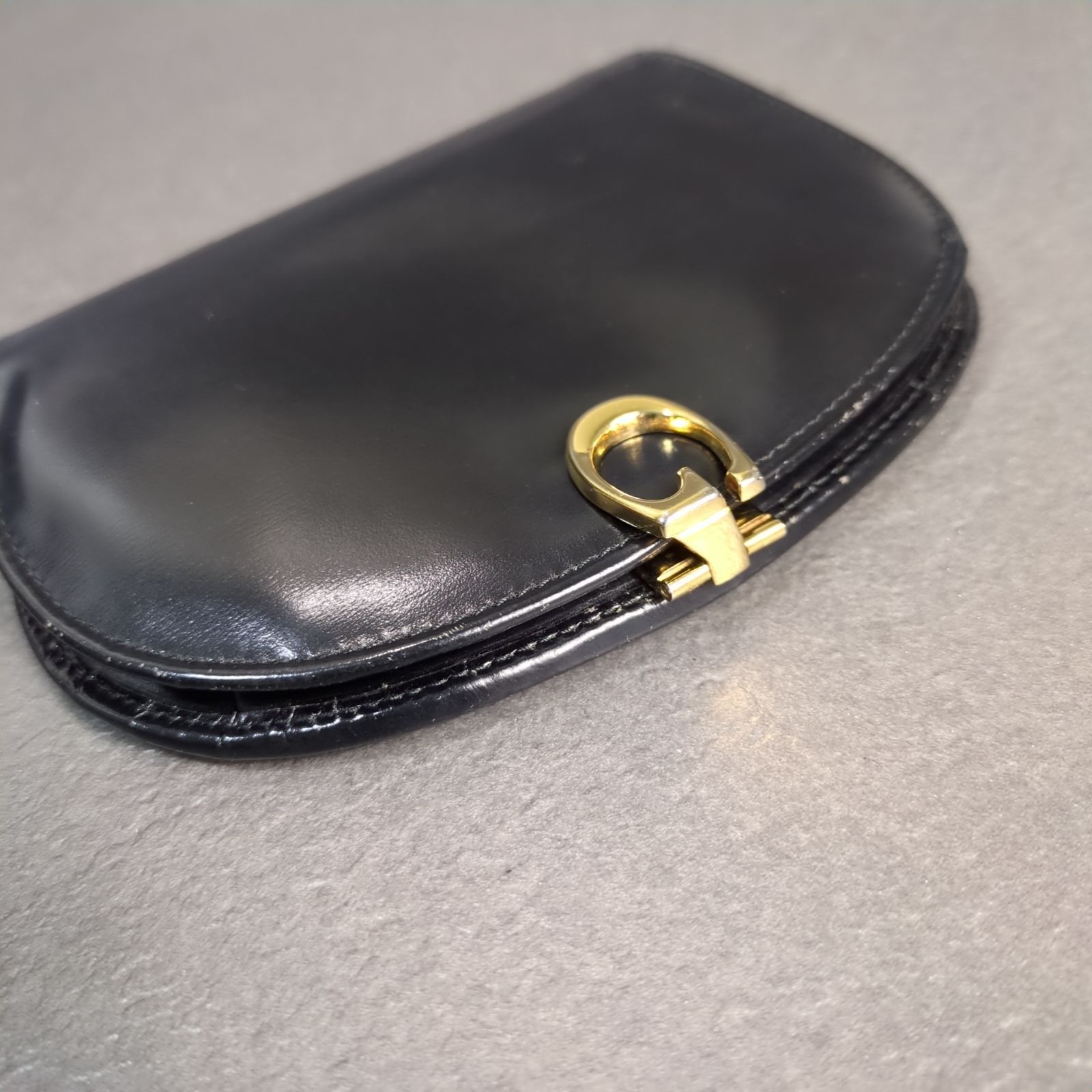 OLD GUCCI オールドグッチ レザーウォレット 2つ折り財布 革財布 G金具