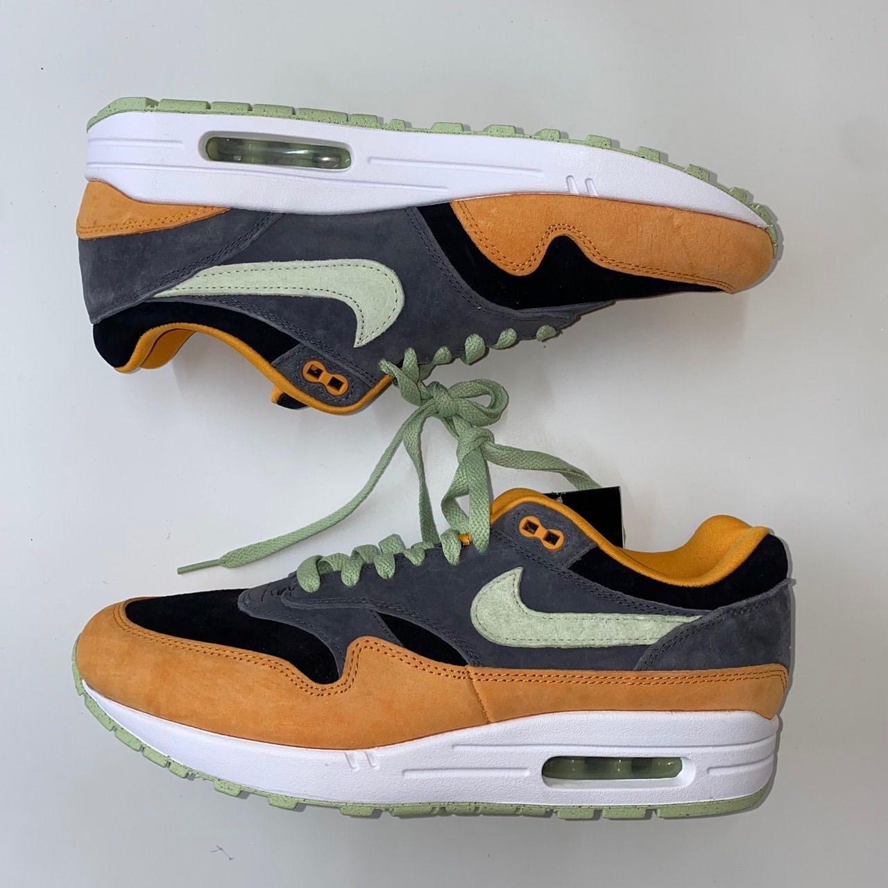 靴 AirMac 28CM NIKE AIR MAX 1 PRM ANTHRACITE/HONEYDEW-BLACK DZ0482-001 28cm