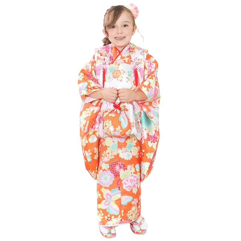 キョウエツ 3歳 七五三 女の子 着物 被布 下駄 草履セット 在庫セール】[KYOETSU] [キョウエツ] 着物セット 七五三用 3歳用
