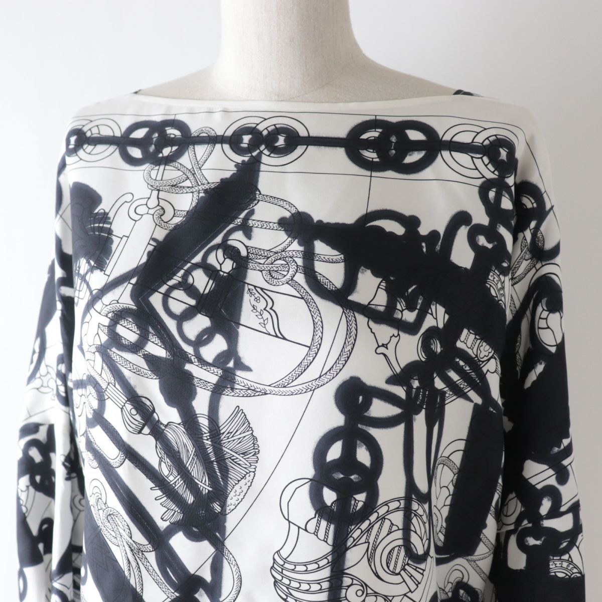 極美◎正規 仏製 HERMES エルメス 22SS シェーヌダンクル シルク100  