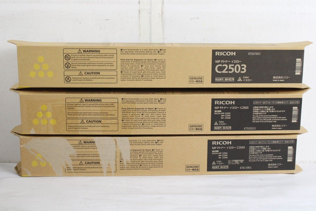 純正RICOH 未使用 RICOH 純正 トナー C2503 4色12本（シアン・マゼンタ 