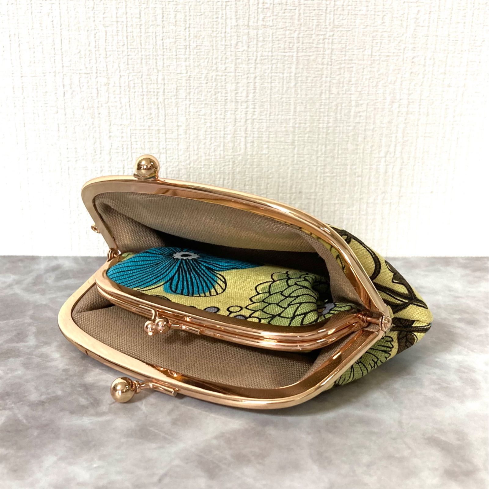 親子がま口財布 レトロフラワー がま口 makopan 通販 11408696