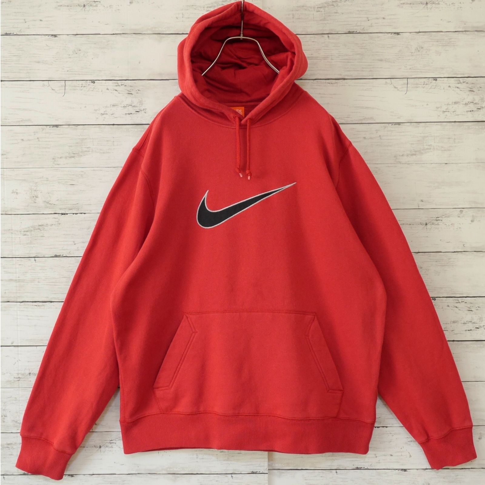 ☆匿名発送☆ナイキ スウッシュ ロゴ 刺繍　パーカー＆パンツ 中古美品 NIKE ナイキ SWOOSH スウェットパーカーパンツ 上下