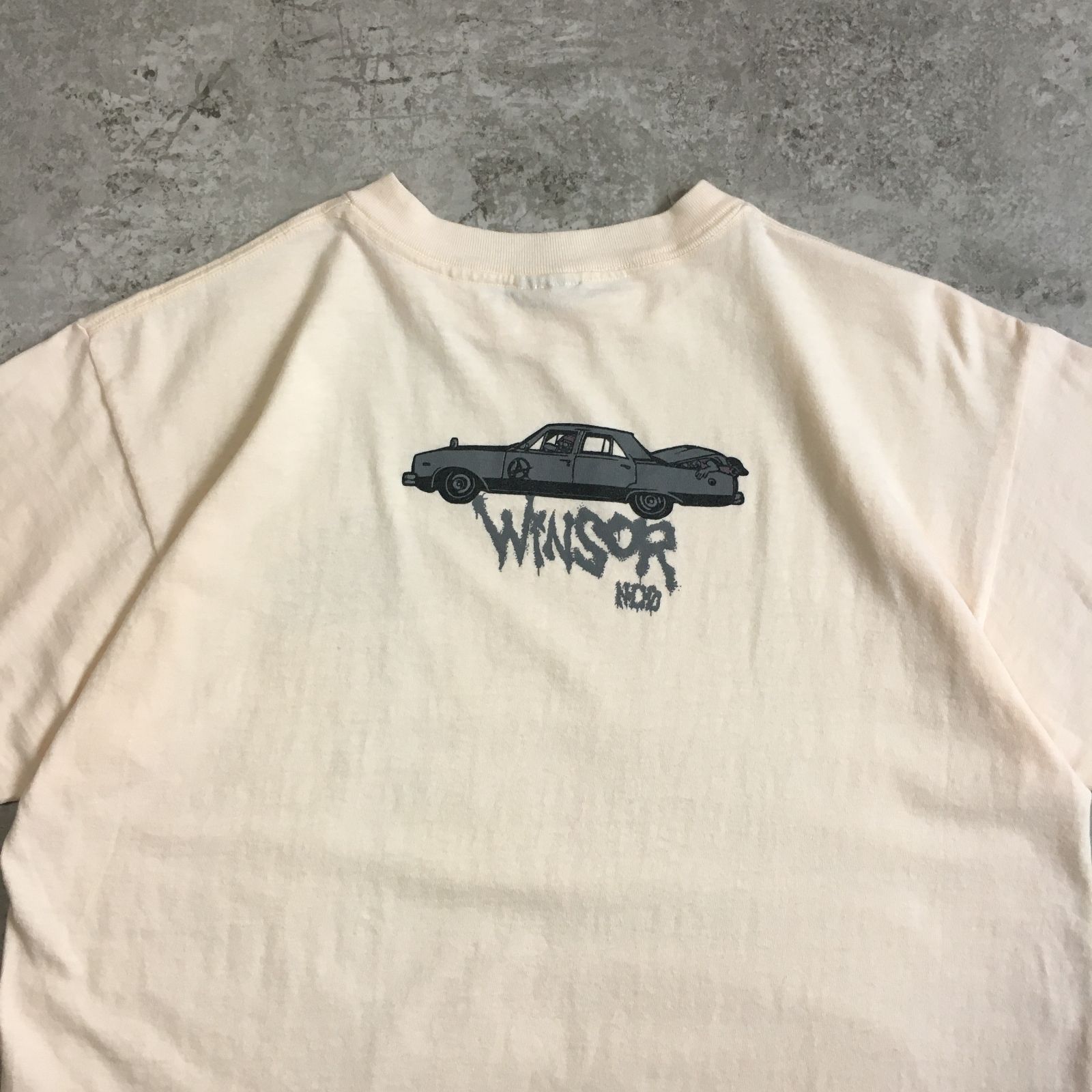 90s USA製 ONEITA Poorhouse Skateboards WINSOR Printed T