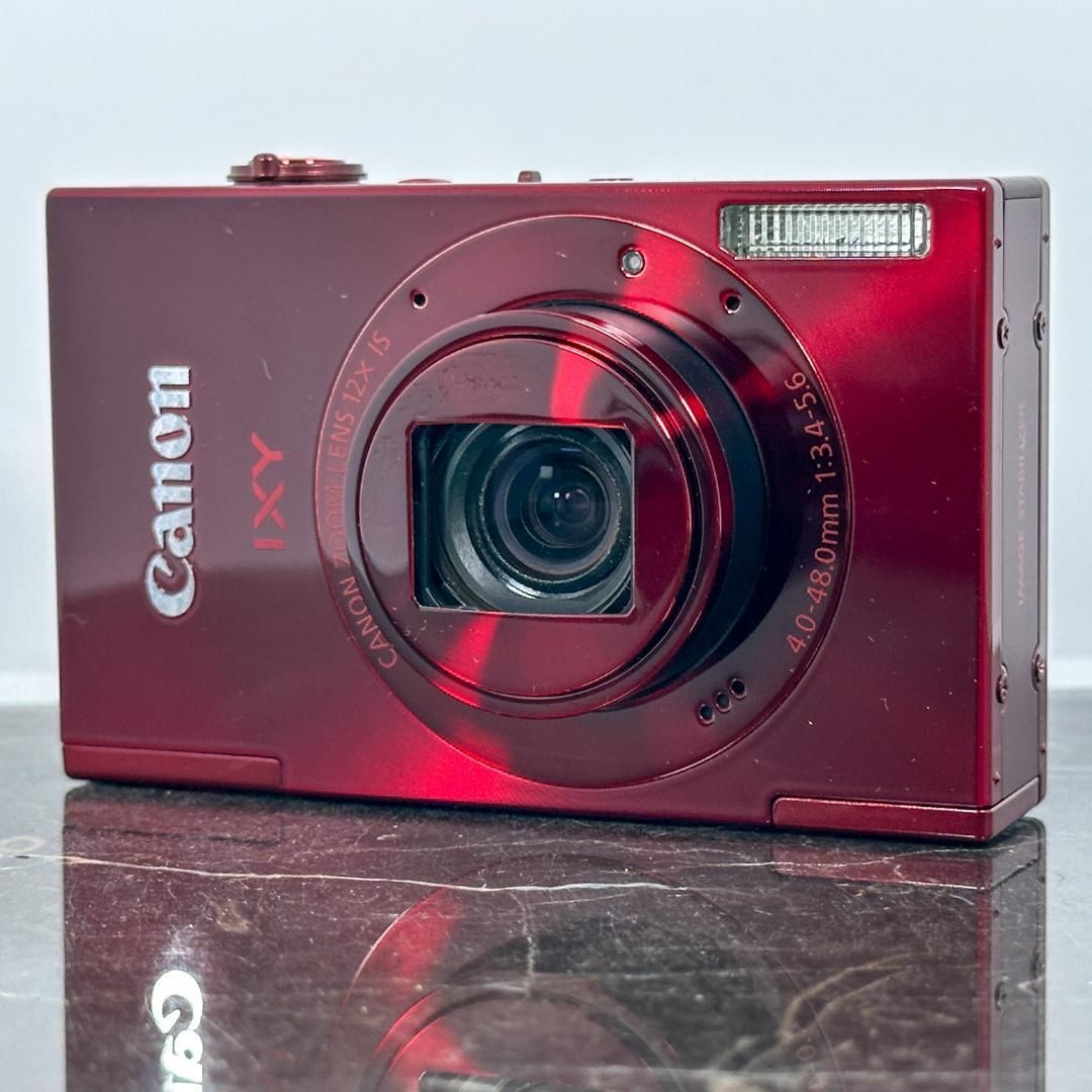 Canon IXY 3 レッド キャノン デジカメ コンパクトデジカメ デジタルカメラ コンデジ カメラ 動作品 広角24mm 光学4倍ズーム おしゃれカラー レトロデジカメ 人気モデル◯