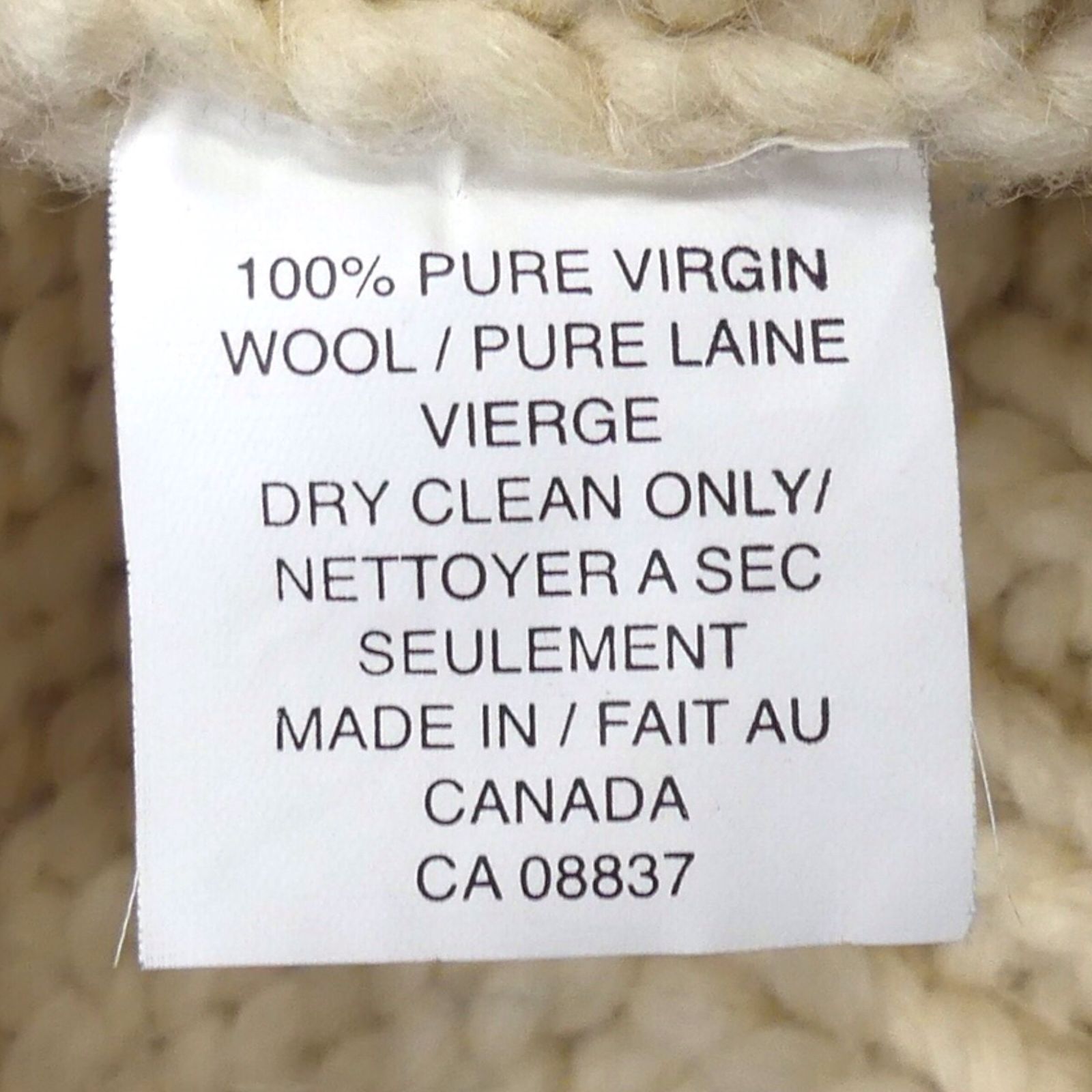 kanata カウチンニット　オルテガ　チマヨ カウチン セーター kanata ニット XL カナダ製 カナタ ベージュ