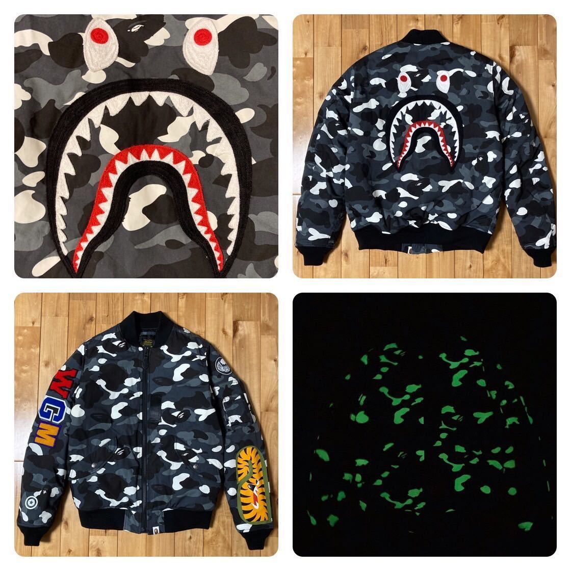 A BATHING APE CITY CAMO SHARK MA-1 シャーク - ブルゾン