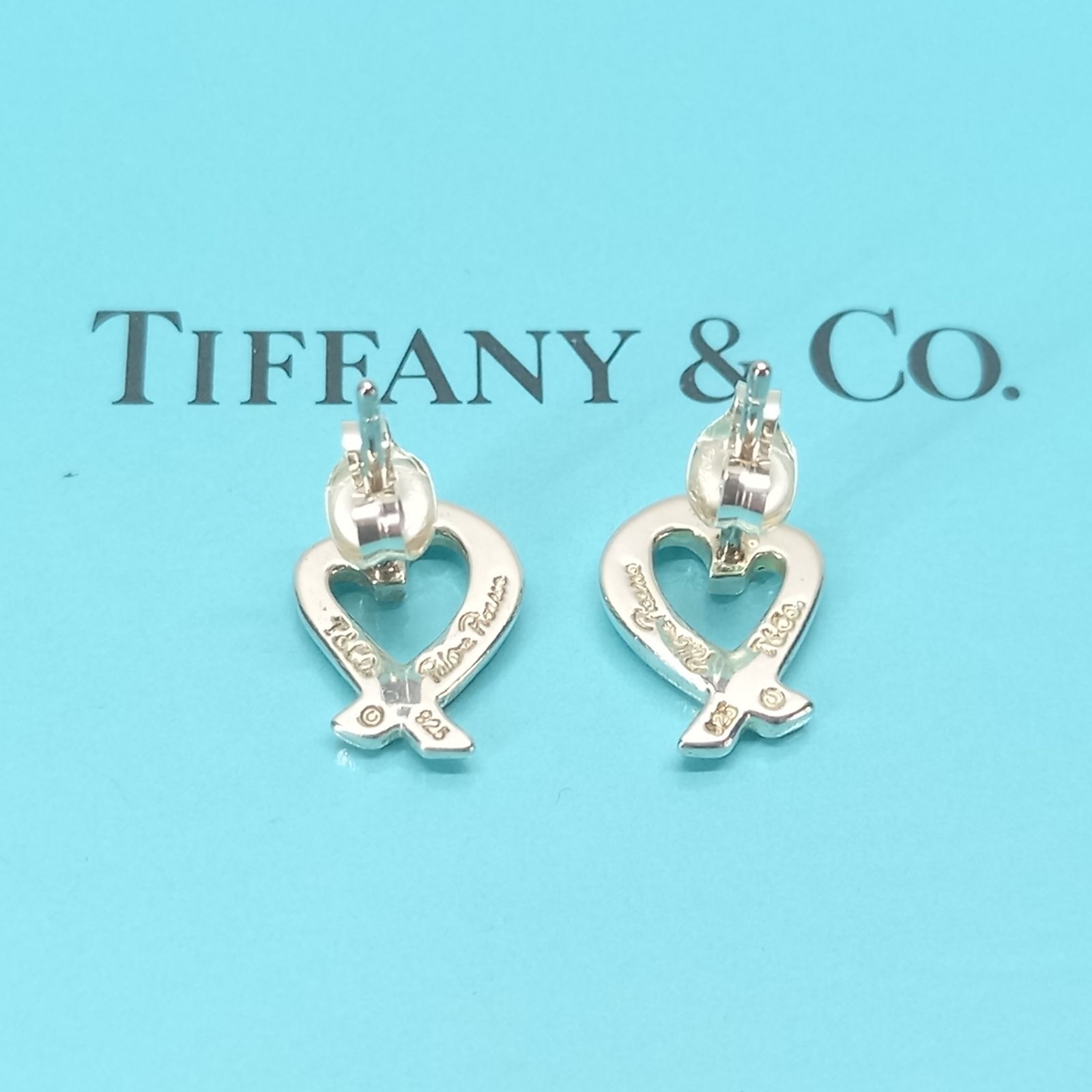 Tiffany & Co. シルバー925 ハートピアス ラビングハート Tiffany&Co. ティファニー ラビングハート ピアス 925 シルバー