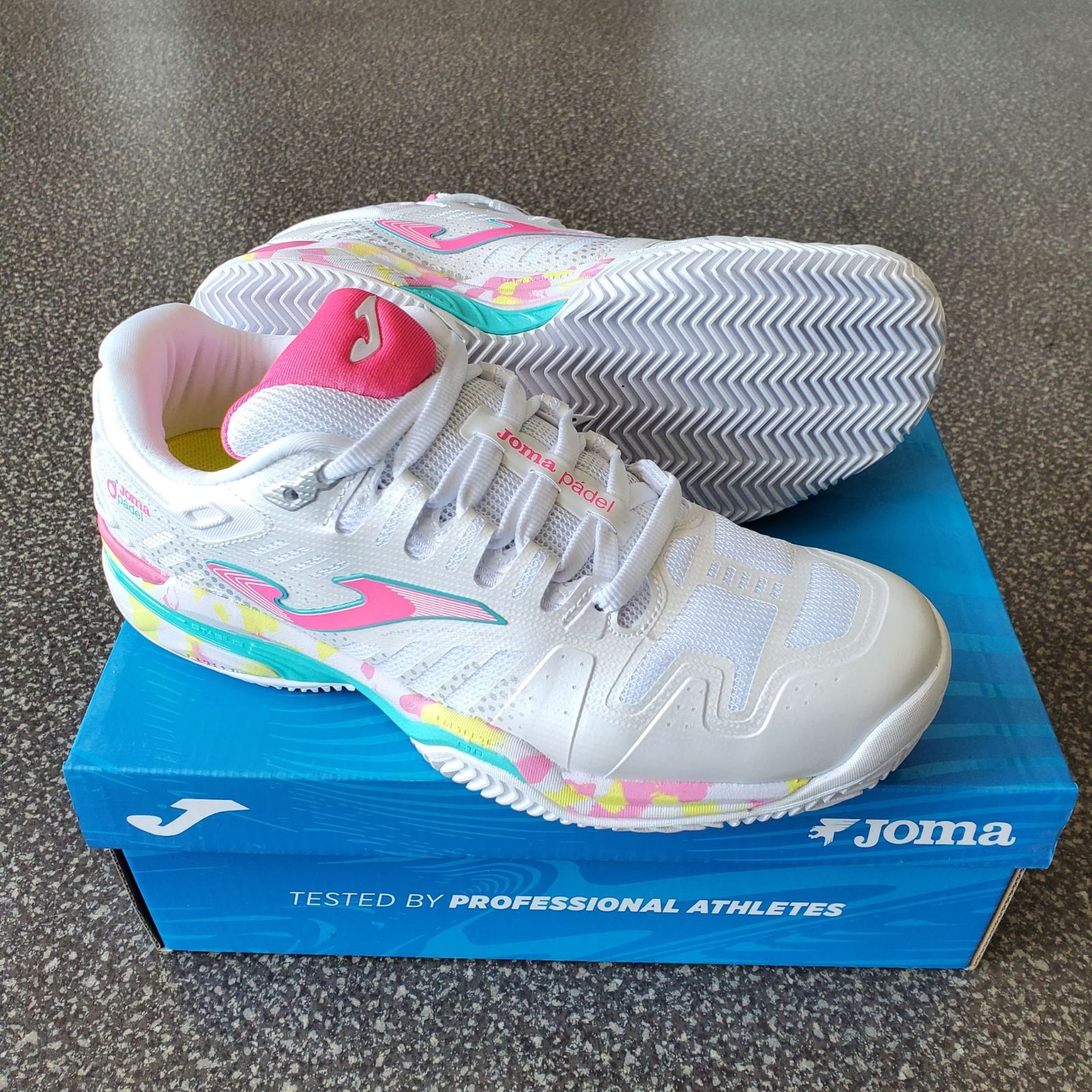 Joma テニスシューズ SLAM JR 2322 WHITE PINK オムニ クレー