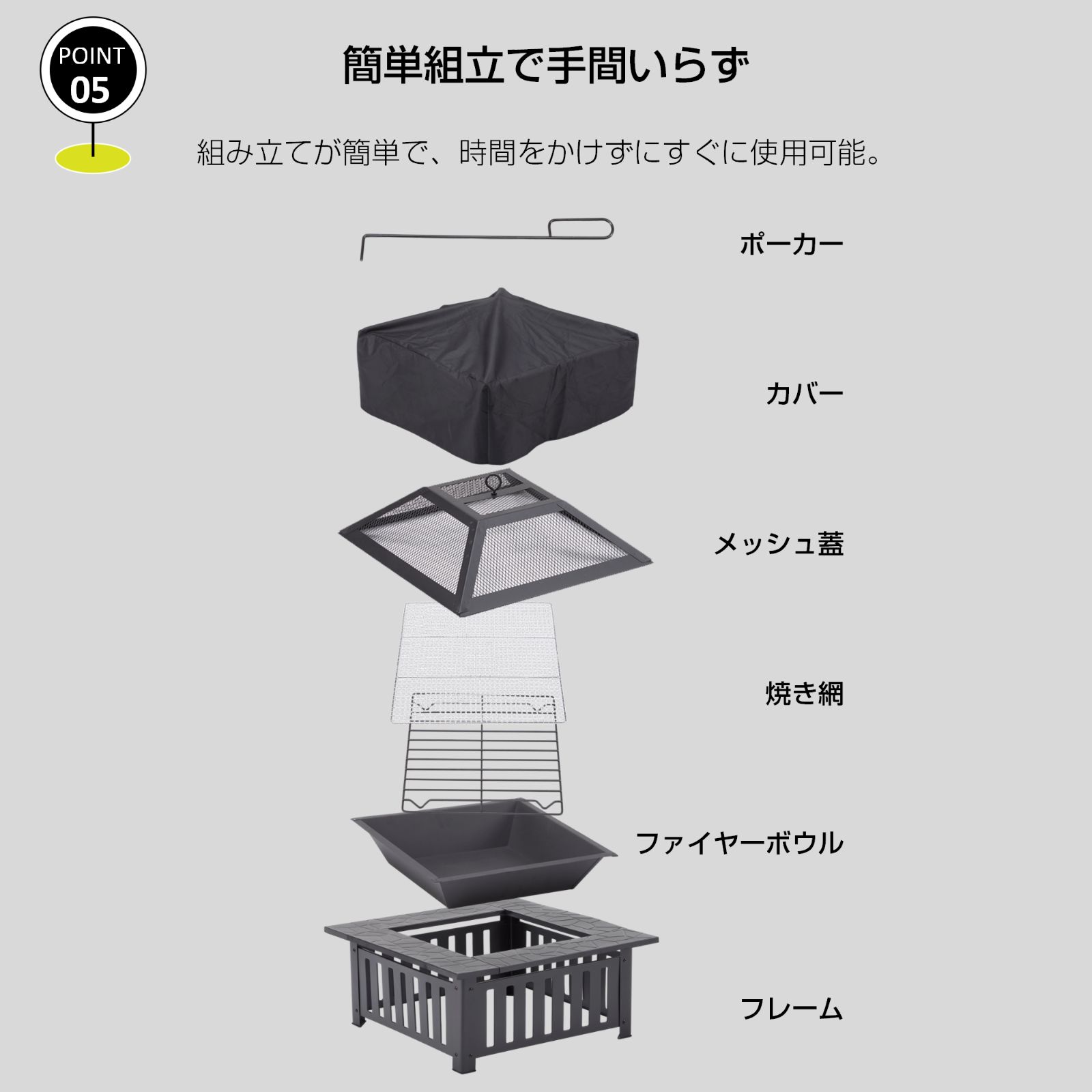 ファイヤーピット 焚き火台 テーブル 囲炉裏テーブル バーベキュー 焼肉 bbqコンロ bbqテーブル bbqグリル 自宅 庭 大人数 耐熱性 キャンプ用 OLIVEOS_COM_TR