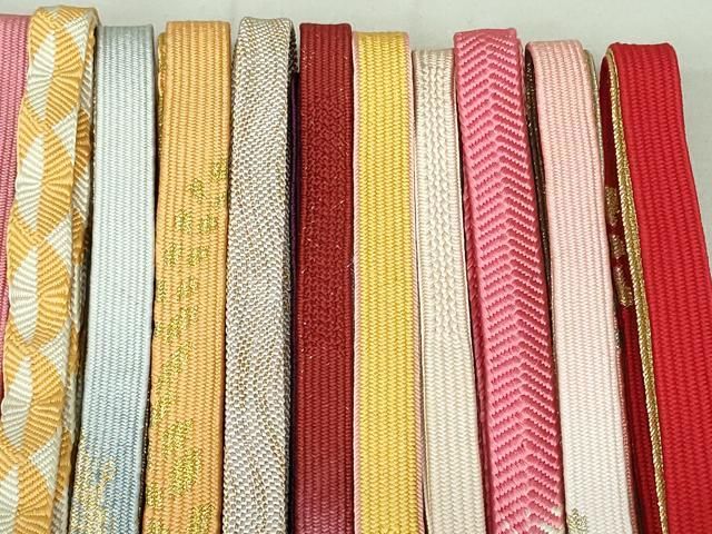 平和屋1■和装小物　上質な帯締め２０本セット　礼装用　高麗組　冠組　笹浪組　唐組　奈良組　金糸　未使用あり　逸品　CXAA0152s4 平和屋着物○和装小物 帯締め20本 高麗組 笹浪組 金銀糸