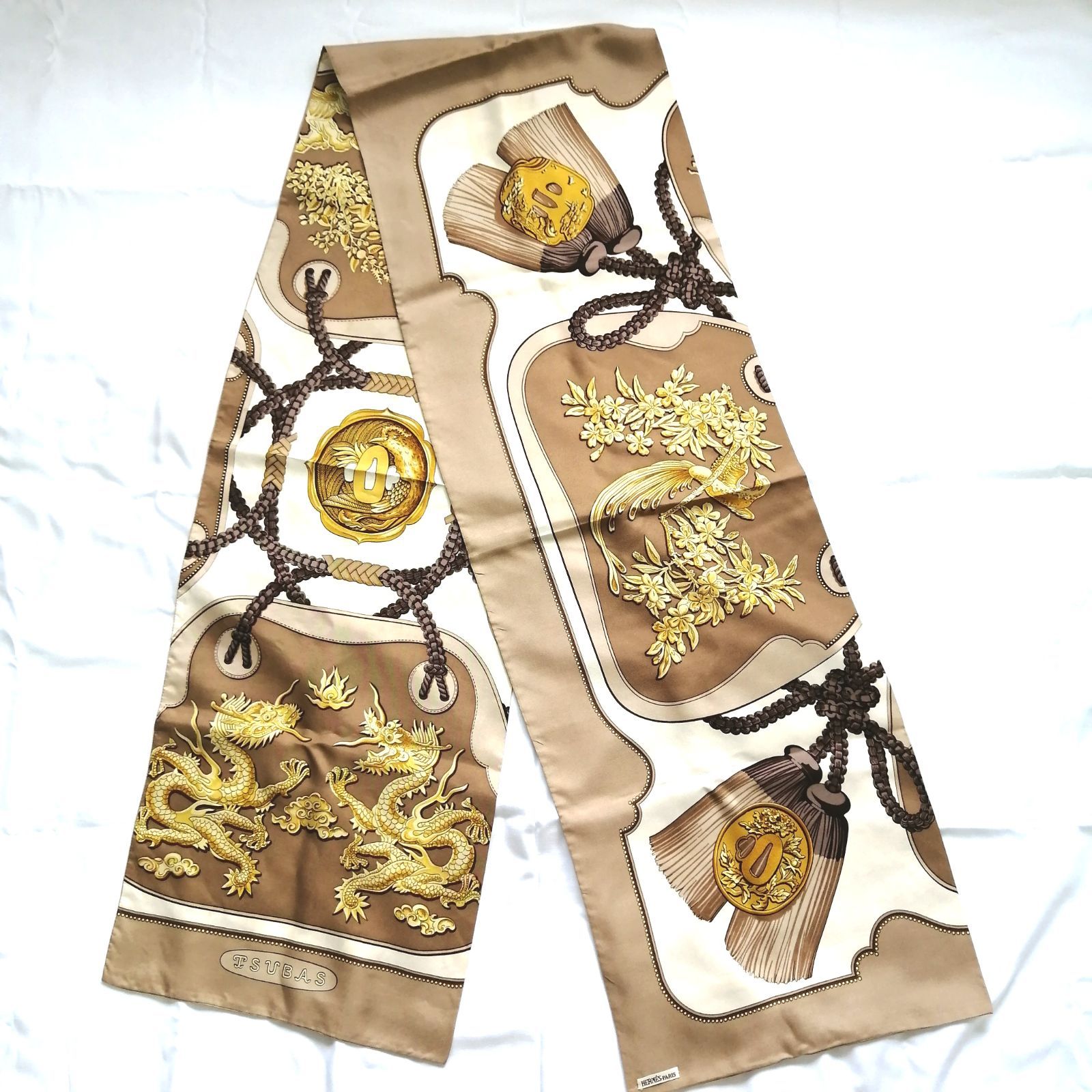 HERMES ロングスカーフ エルメス シルクスカーフ ロングシャンプの散歩