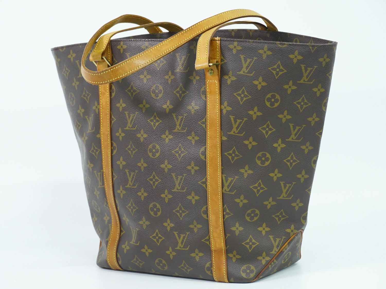 本物 ルイヴィトン LOUIS VUITTON LV サックショッピング