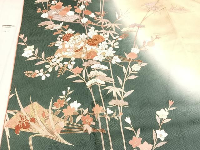 【高級訪問着】　枝花文　暈し染め　逸品✨ No.60 高級訪問着】 枝花文 暈し染め 逸品✨ No.60 着物・浴衣