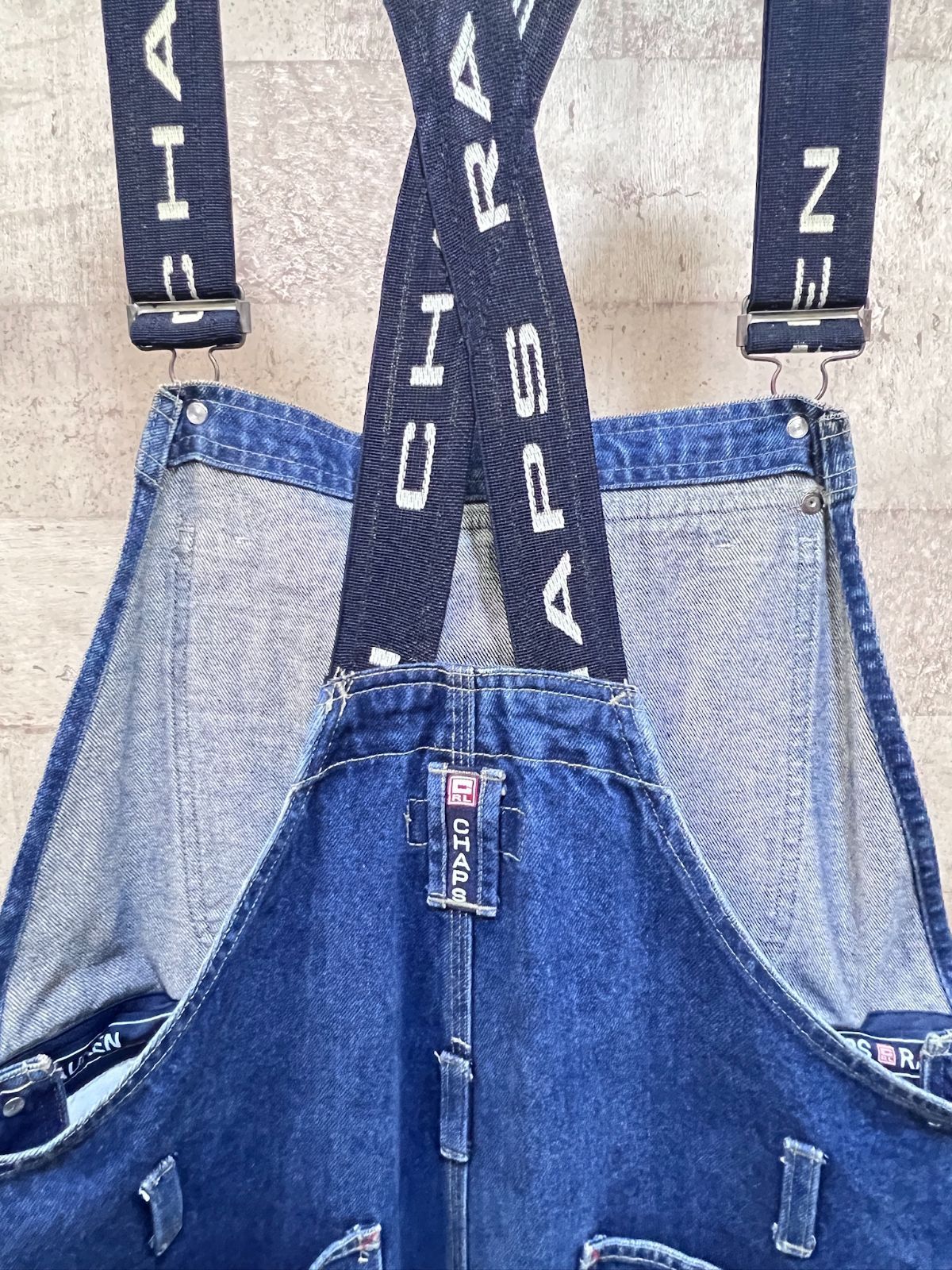 90'S チャップスラルフローレン デニム オーバーオール L メンズ CHAPS
