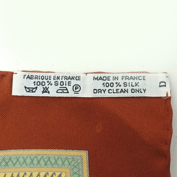 HERMES / エルメス ◇カレ90 スカーフ cuirs du desert シルク