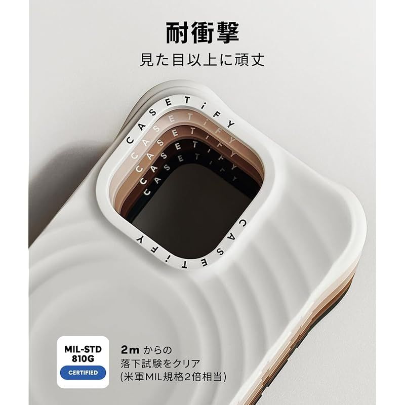 製品保証 CASETiFY ウェーブ シリコン iPhone 16 Pro Max ケース 波型シリコン|MagSafe対応|耐衝撃 - プリムローズ ピンク 1