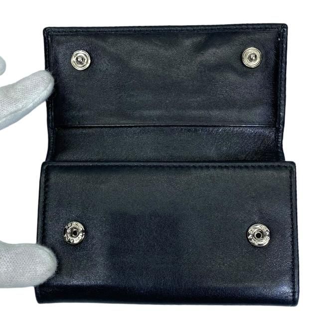 PRADA プラダ 6連 キーケース コンパクト ロゴ レザー グレー ブラック 美品 PRADA プラダ 三角ロゴプレート ブラックカラー ナイロン 6連