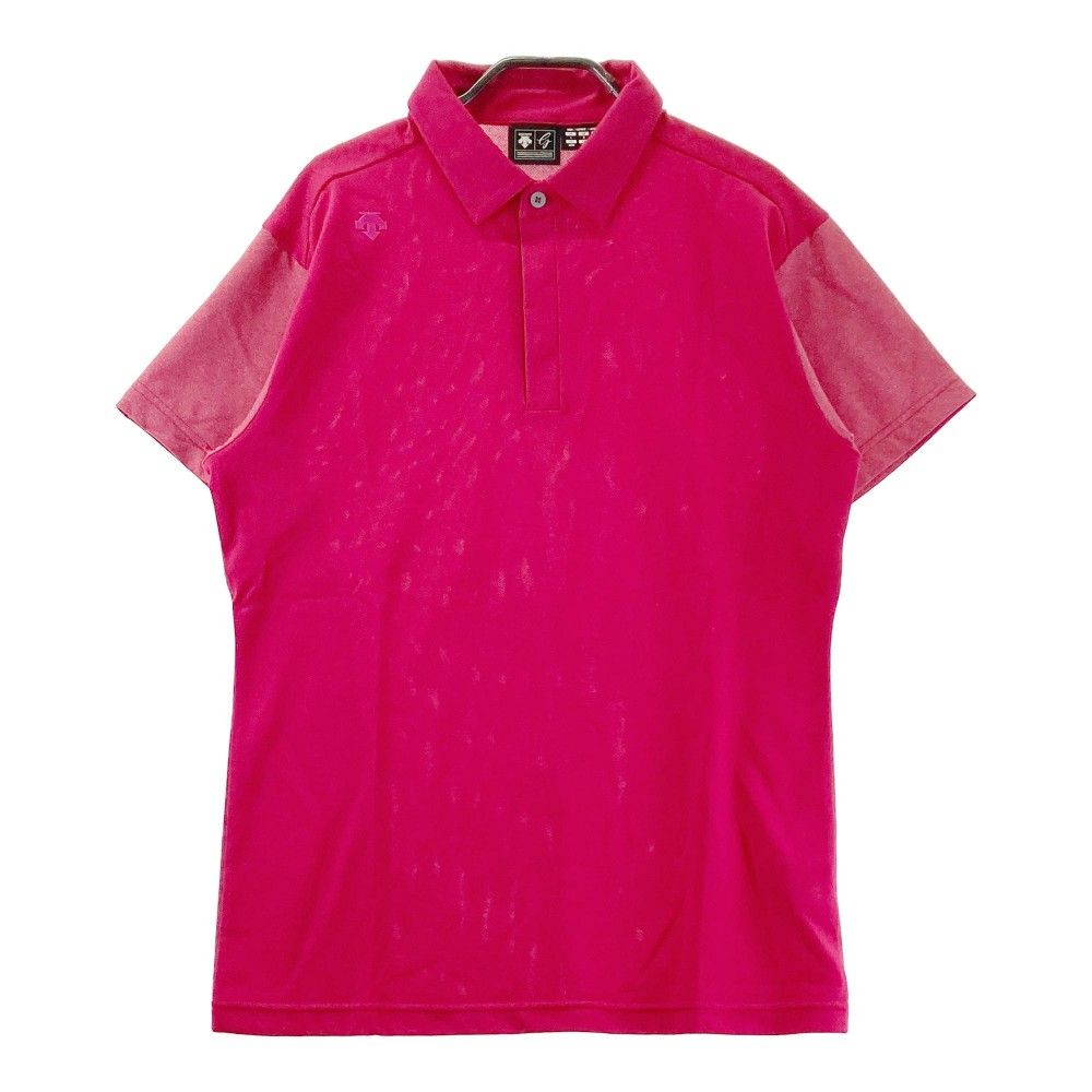 サイズ：L DESCENTE GOLF デサントゴルフ 半袖ポロシャツ ピンク系