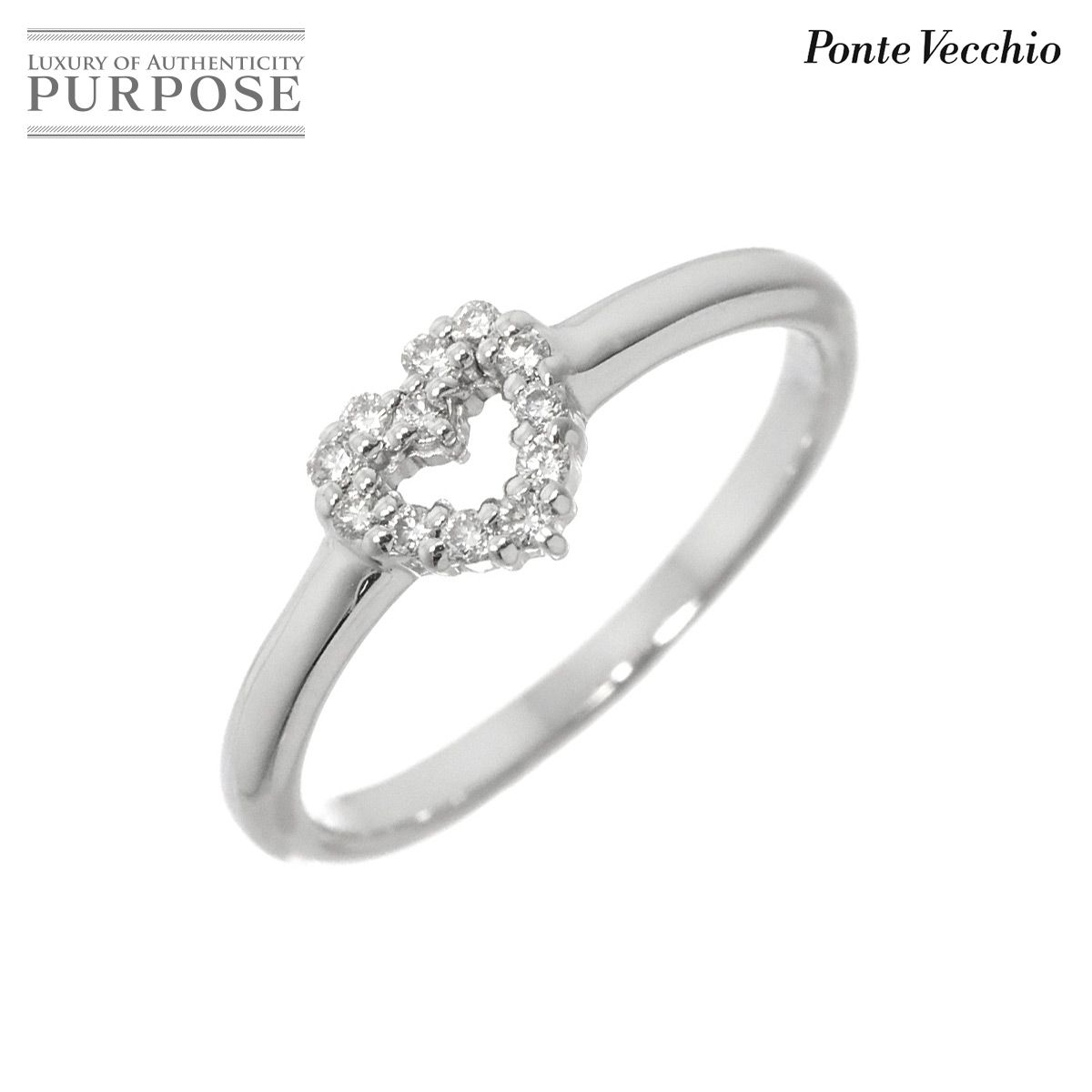 ポンテヴェキオ Ponte Vecchio 9号 リング ダイヤ 0.12ct K18 WG 