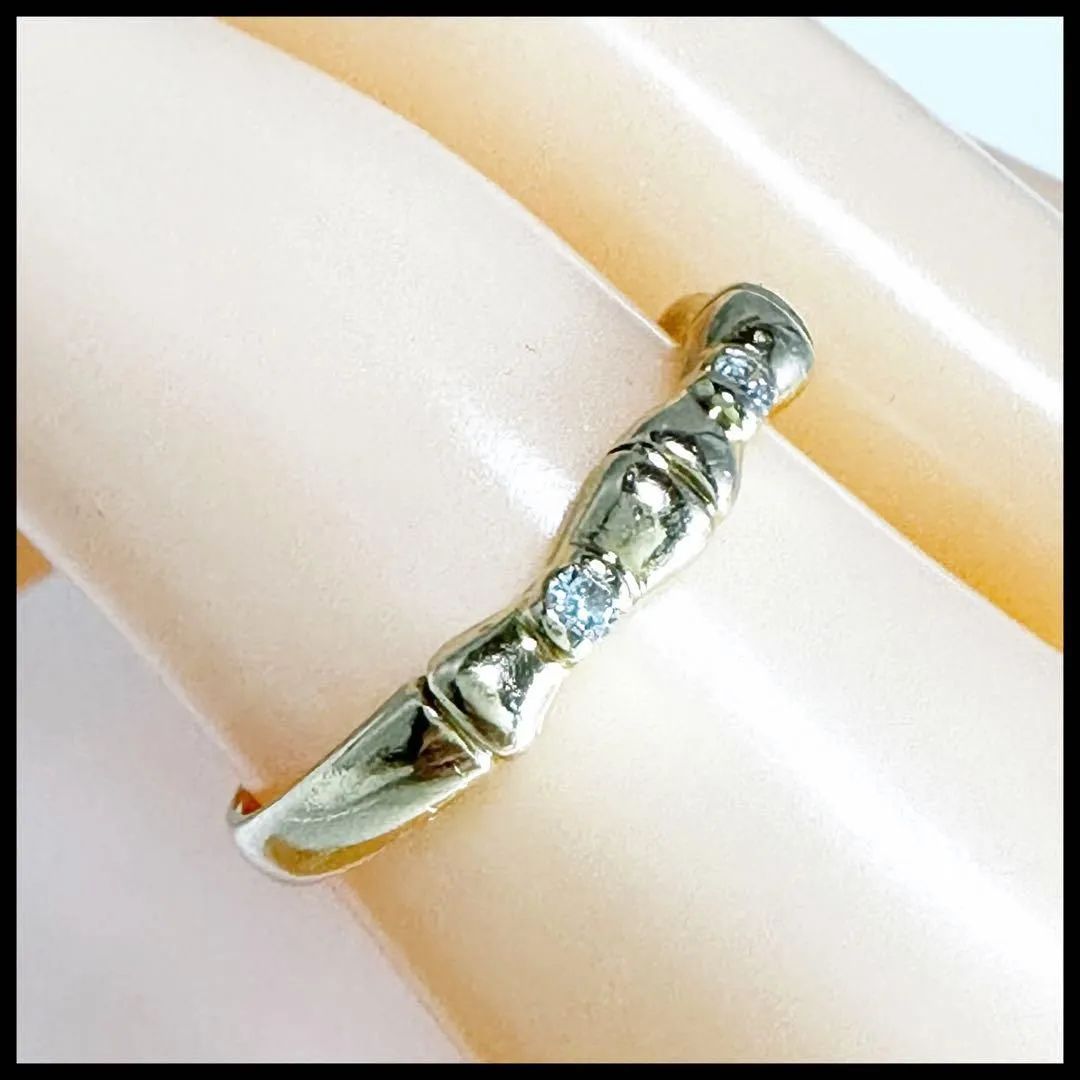 K18YG リナリッチ リボン ダイヤモンド 17号 総重量3.71g 【公式通販】