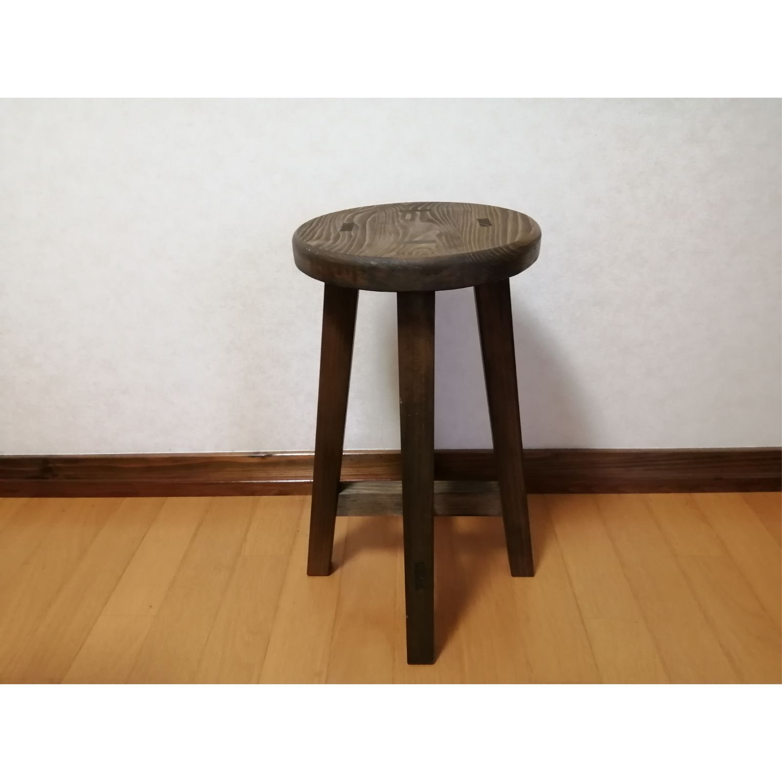【ほぞ組】木製スツール　高さ50cm　丸椅子　stool ほぞ組】木製スツール 高さ52cm 丸椅子 stool - メルカリ