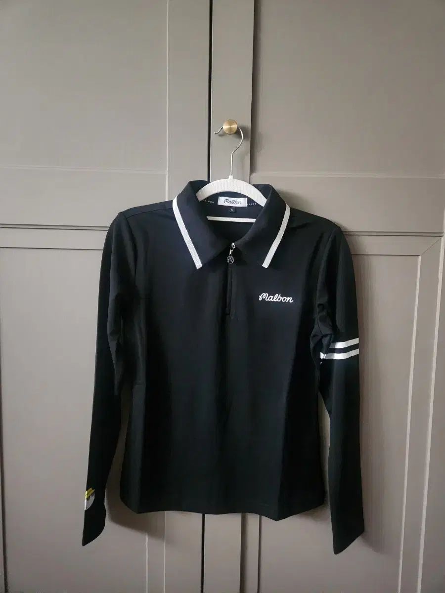 MALBON GOLF マルボンゴルフ ブラック 長袖 ゴルフ レディースTシャツ WHITEMONARCHHOTEL_COM