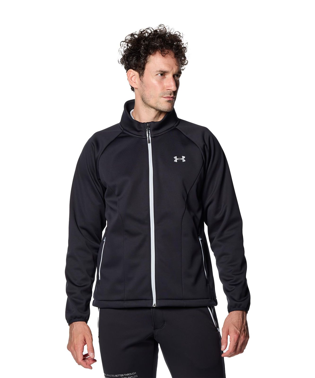 アンダーアーマー UA Winter Knit 3Layer Jacket Black Metallic Silver MD Black Metallic Silver M