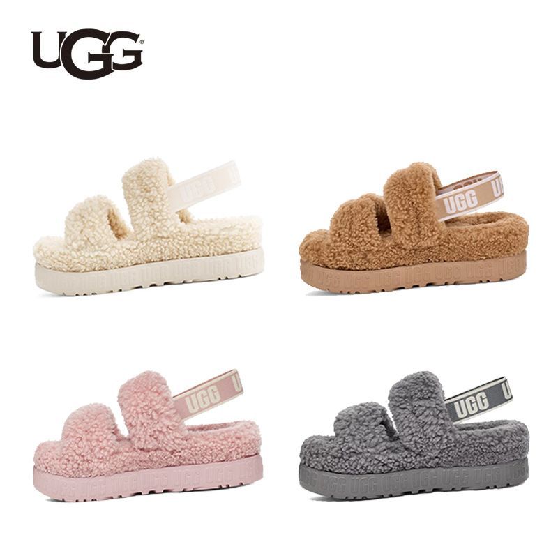 新品入荷】UGG アグ サンダル スライド ムートンファー 厚底 レディース 冬用 1120876 - メルカリ