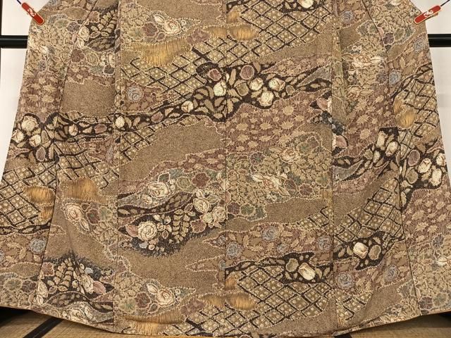 平和屋着物○上質な小紋 草花文 金彩 正絹 逸品 AAAV7072zg - メルカリ