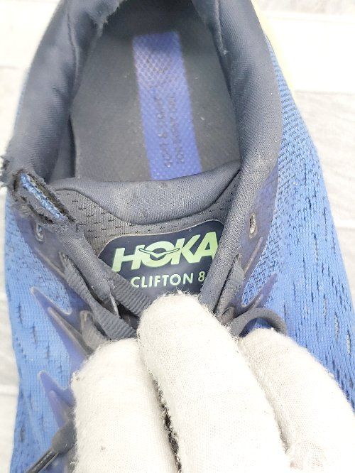 ◇ HOKA ホカ カジュアル レースアップ ローカット スニーカー シューズ サイズ26.0㎝ ブルー系 メンズ P  【1403110011604】