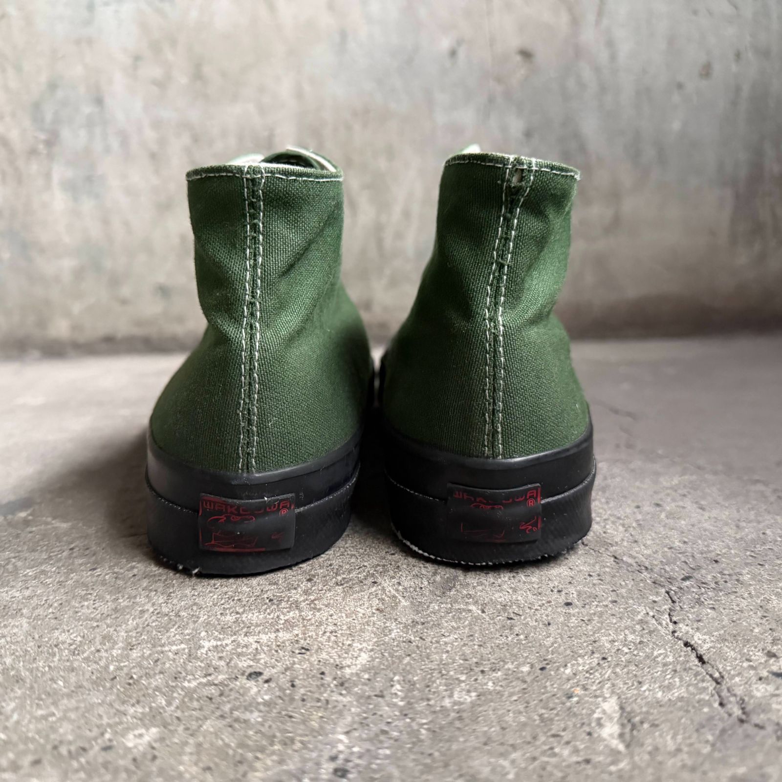 HOMME PLISSE x WAKOUWA 20aw CANVAS DECK SHOES-HI 松 グリーン 26cm 